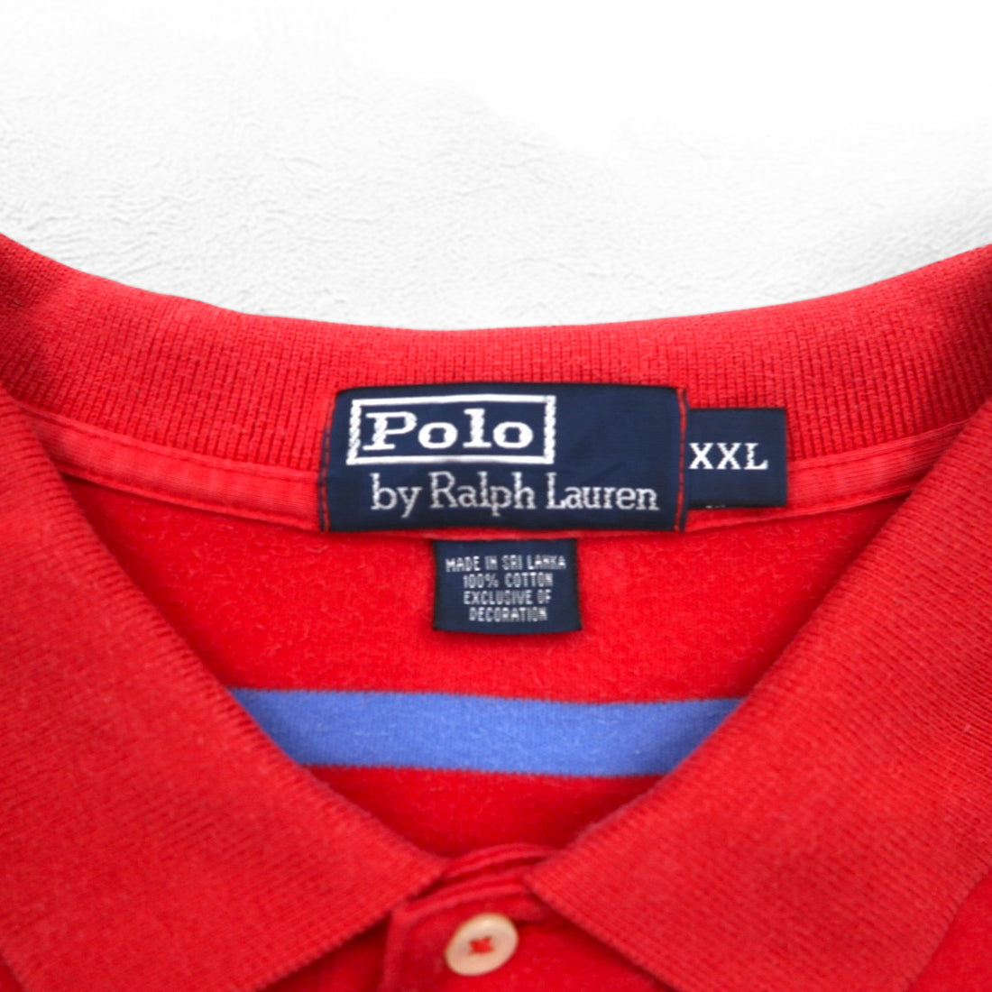 Polo by Ralph Lauren striped polo shirt, XXL, pink cotton, small pony embroidery, made in Sri Lanka