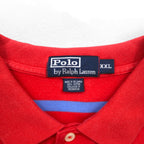 Polo by Ralph Lauren striped polo shirt, XXL, pink cotton, small pony embroidery, made in Sri Lanka