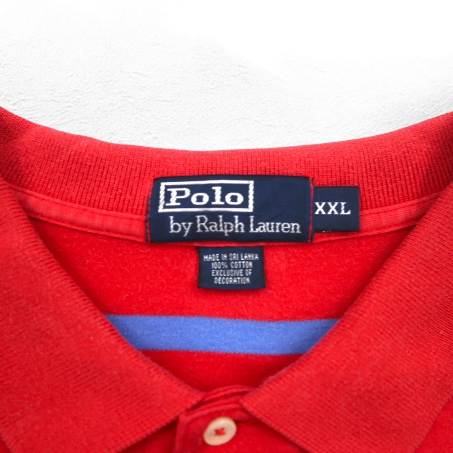 Polo by Ralph Lauren ボーダー ポロシャツ XXL ピンク コットン スモールポニー刺繍 スリランカ製