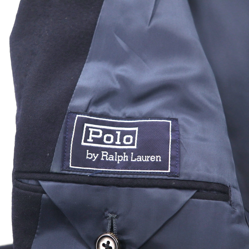Polo Ralph Lauren 90s Navy Wool Two-Button Blazer, Size L, Gold Buttons