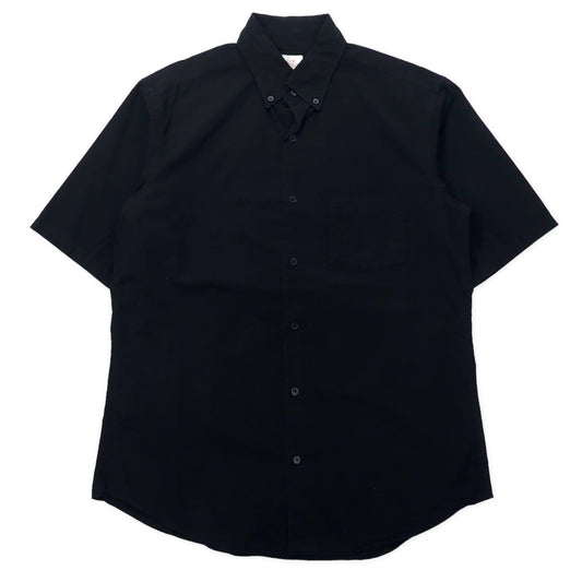 Yohji Yamamoto COSTUME D' HOMME 半袖 ボタンダウンシャツ 3 ブラック コットン 日本製