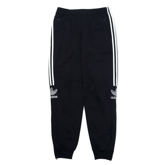 日本然リトテ-古着オンライン-adidas originals トラックパンツ ジャージ XL ブラック ポリエステル トレフォイルロゴ 3ストライプス-adidas originals Track pants Jersey XL Black Polyester Trefoil Logo 3 Striped S