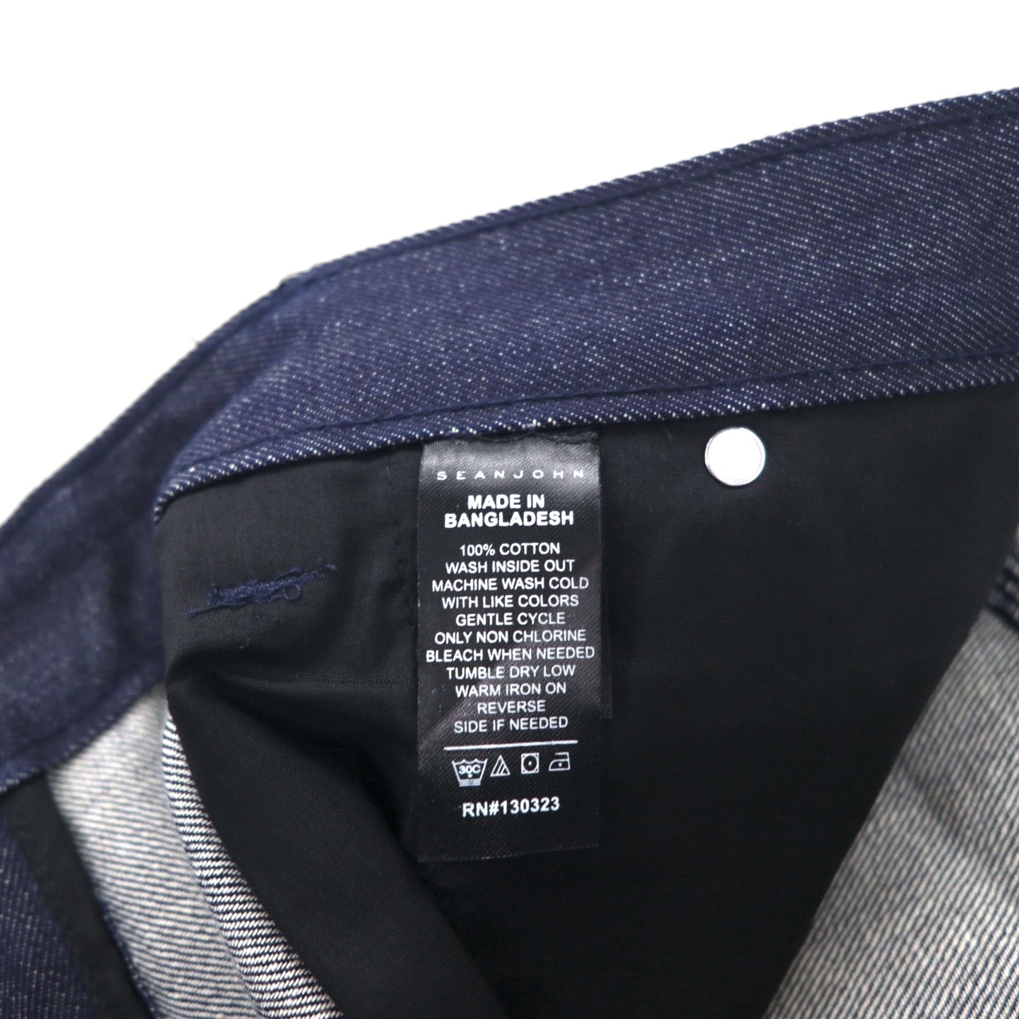 SEAN JOHN Relaxed Tapered Fit Rigid Denim Pants, Size L, Dark Indigo, Hamilton Tapered, Unused