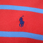 Polo by Ralph Lauren striped polo shirt, XXL, pink cotton, small pony embroidery, made in Sri Lanka