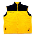 日本然リトテ-古着オンライン-Columbia 90年代 ナイロン切替 フルジップ フリースベスト XL イエロー ポリエステル TITANIUM ワンポイントロゴ 刺繍 ダブルジップ-Columbia 90's Nylon Switch Full Zip Fleece Vest XL Yellow Polyester TITANIUM One Point Logo Embroidery Double Zip