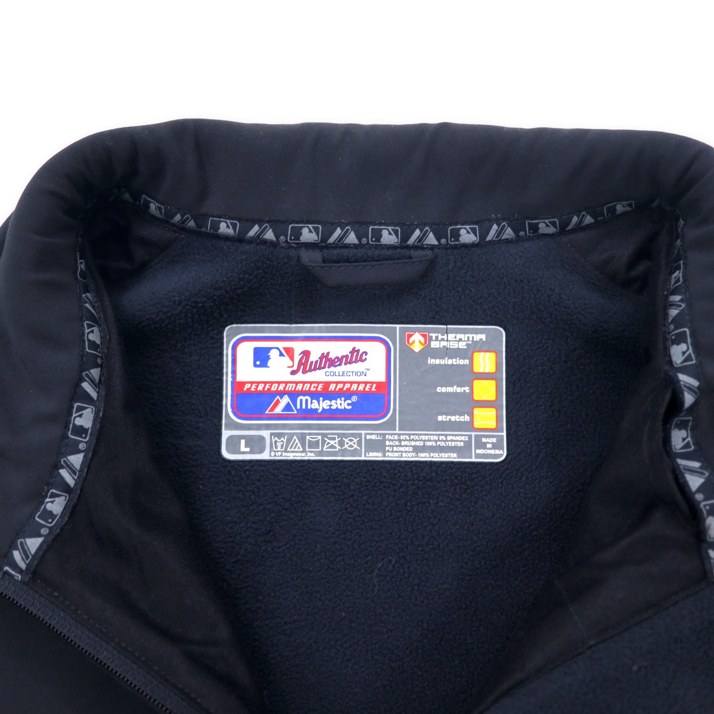 Majestic FLEECE Lining Soft Shell Jacket L Navy Polyester MLB YORK 