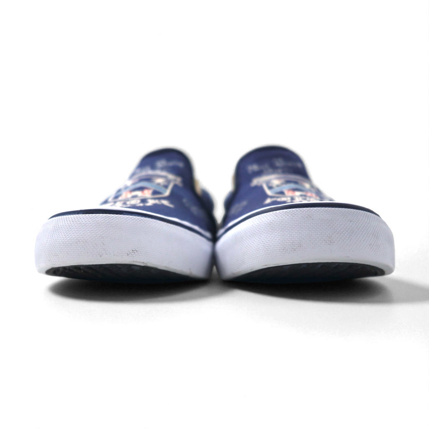 POLO RALPH LAUREN スリッポン スニーカー THOMPSON III-NE 27cm ネイビー キャンバス 刺繡 エンブレム