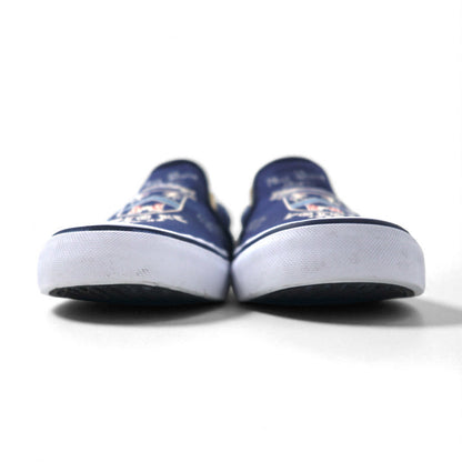 POLO RALPH LAUREN スリッポン スニーカー THOMPSON III-NE 27cm ネイビー キャンバス 刺繡 エンブレム