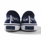 POLO RALPH LAUREN スリッポン スニーカー THOMPSON III-NE 27cm ネイビー キャンバス 刺繡 エンブレム