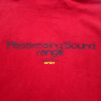 90s AB TECH SPORTS Waffle Hoodie XL Red Embroidery Graffiti Street Big Size