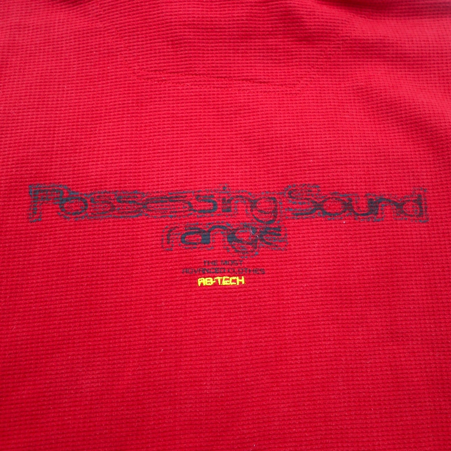 90年代 AB TECH SPORTS ワッフル パーカー XL レッド 刺繍 グラフィティ ストリート ビッグサイズ