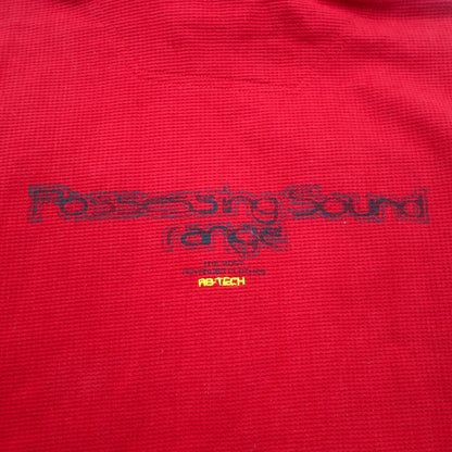 90年代 AB TECH SPORTS ワッフル パーカー XL レッド 刺繍 グラフィティ ストリート ビッグサイズ