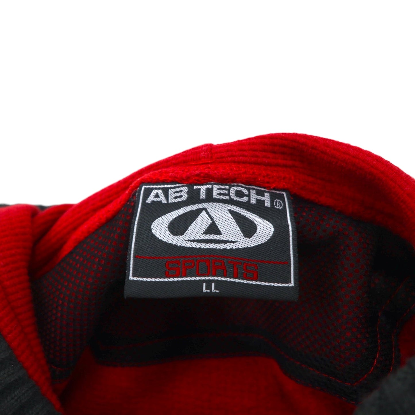 90年代 AB TECH SPORTS ワッフル パーカー XL レッド 刺繍 グラフィティ ストリート ビッグサイズ
