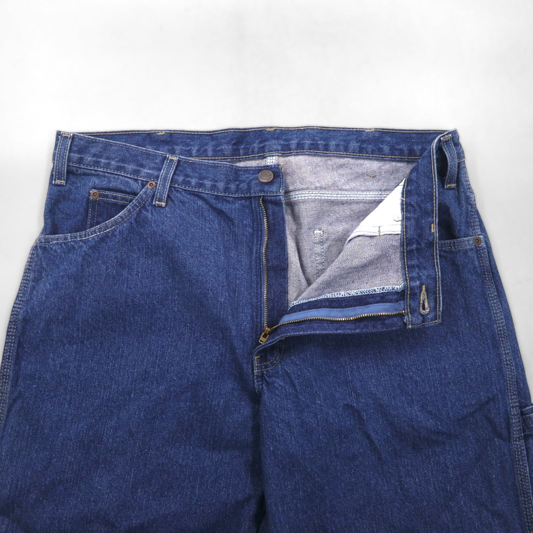 Dickies Painter Denim Jeans, Size L, Indigo, 5-Pocket, Zip Fly
