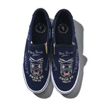 POLO RALPH LAUREN スリッポン スニーカー THOMPSON III-NE 27cm ネイビー キャンバス 刺繡 エンブレム