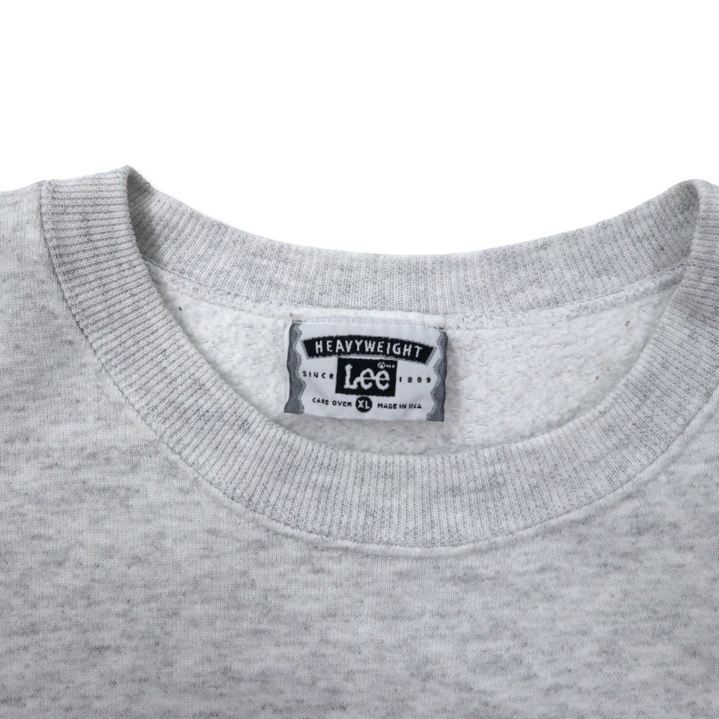 Lee USA Made 90s Character Embroidered Sweatshirt XL Grey Cotton Disney Mickey Mouse