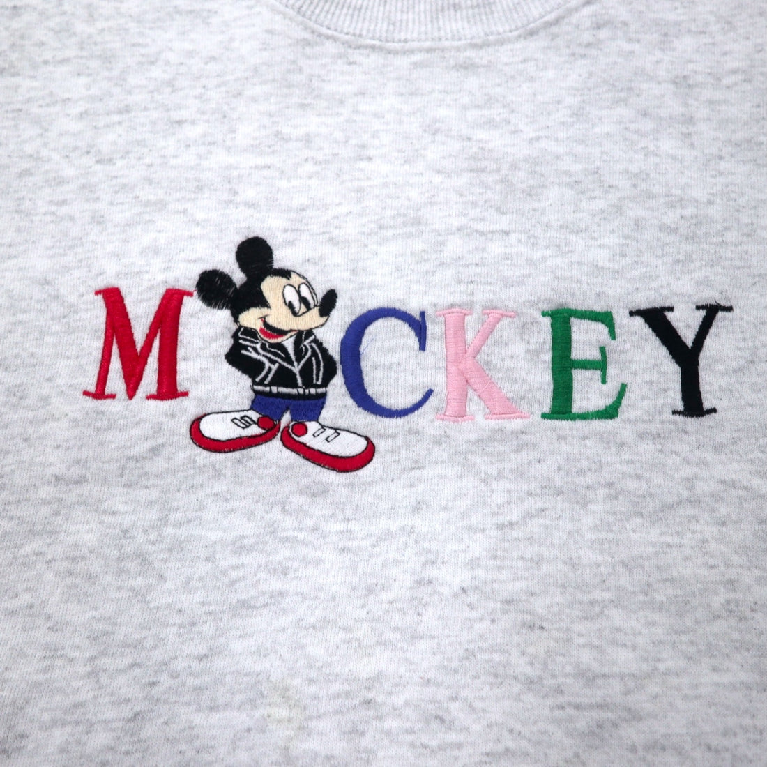Lee USA Made 90s Character Embroidered Sweatshirt XL Grey Cotton Disney Mickey Mouse