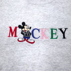Lee USA Made 90s Character Embroidered Sweatshirt XL Grey Cotton Disney Mickey Mouse