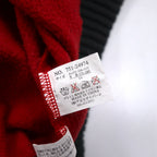 90s AB TECH SPORTS Waffle Hoodie XL Red Embroidery Graffiti Street Big Size