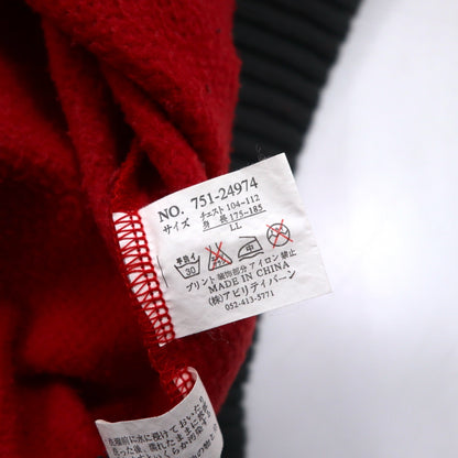 90年代 AB TECH SPORTS ワッフル パーカー XL レッド 刺繍 グラフィティ ストリート ビッグサイズ