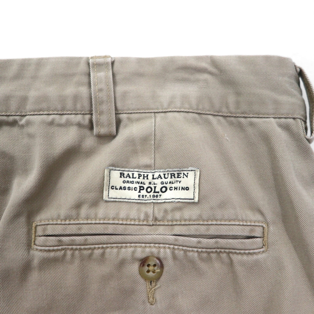 Polo by Ralph Lauren 90年代 ポロチノ ANDREW PANT 2タック ワイド チノパンツ L ベージュ