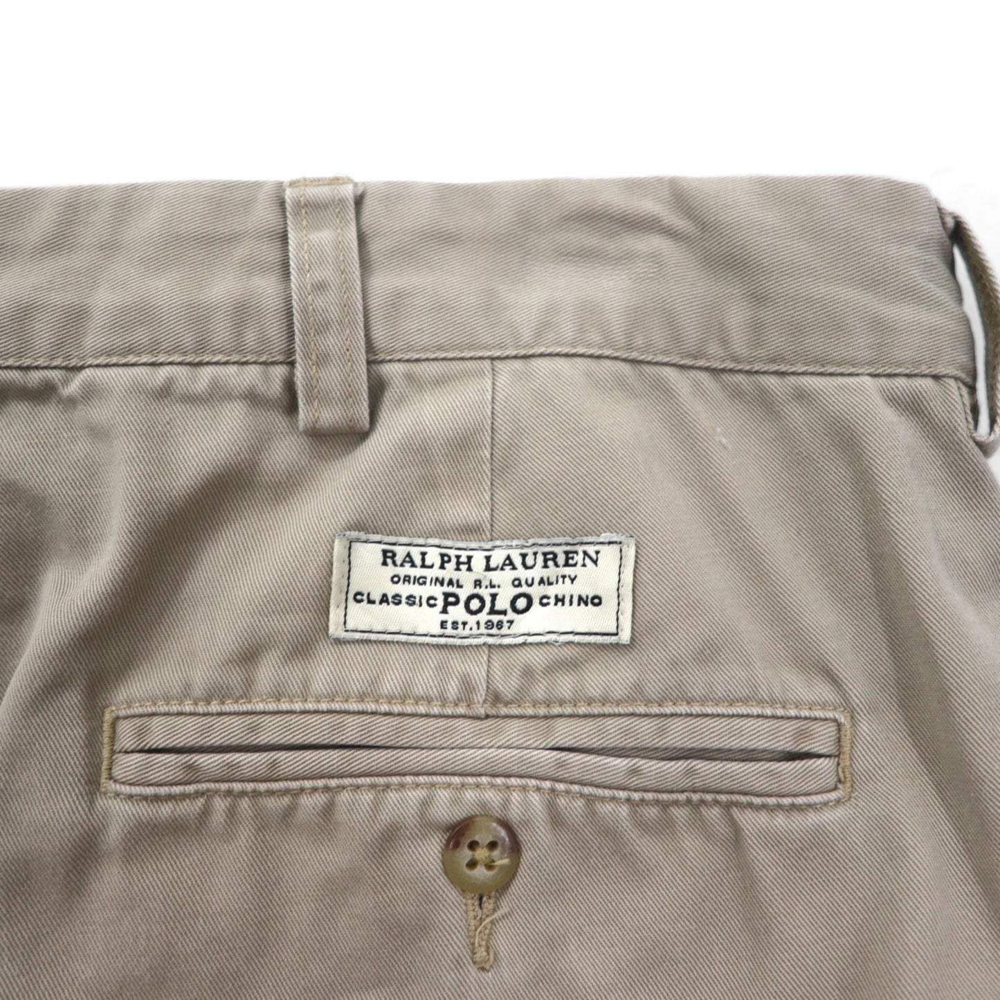 Polo by Ralph Lauren 90年代 ポロチノ ANDREW PANT 2タック ワイド チノパンツ L ベージュ