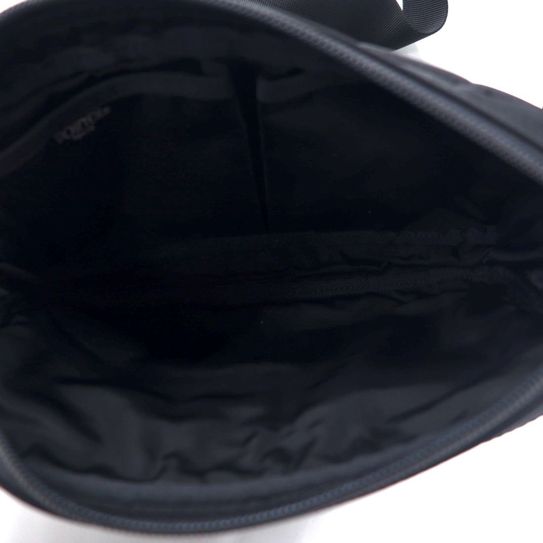 PORTER Black Pattern Waist Bag Body Bag Black Nylon Logo All Over Pattern Made in Japan