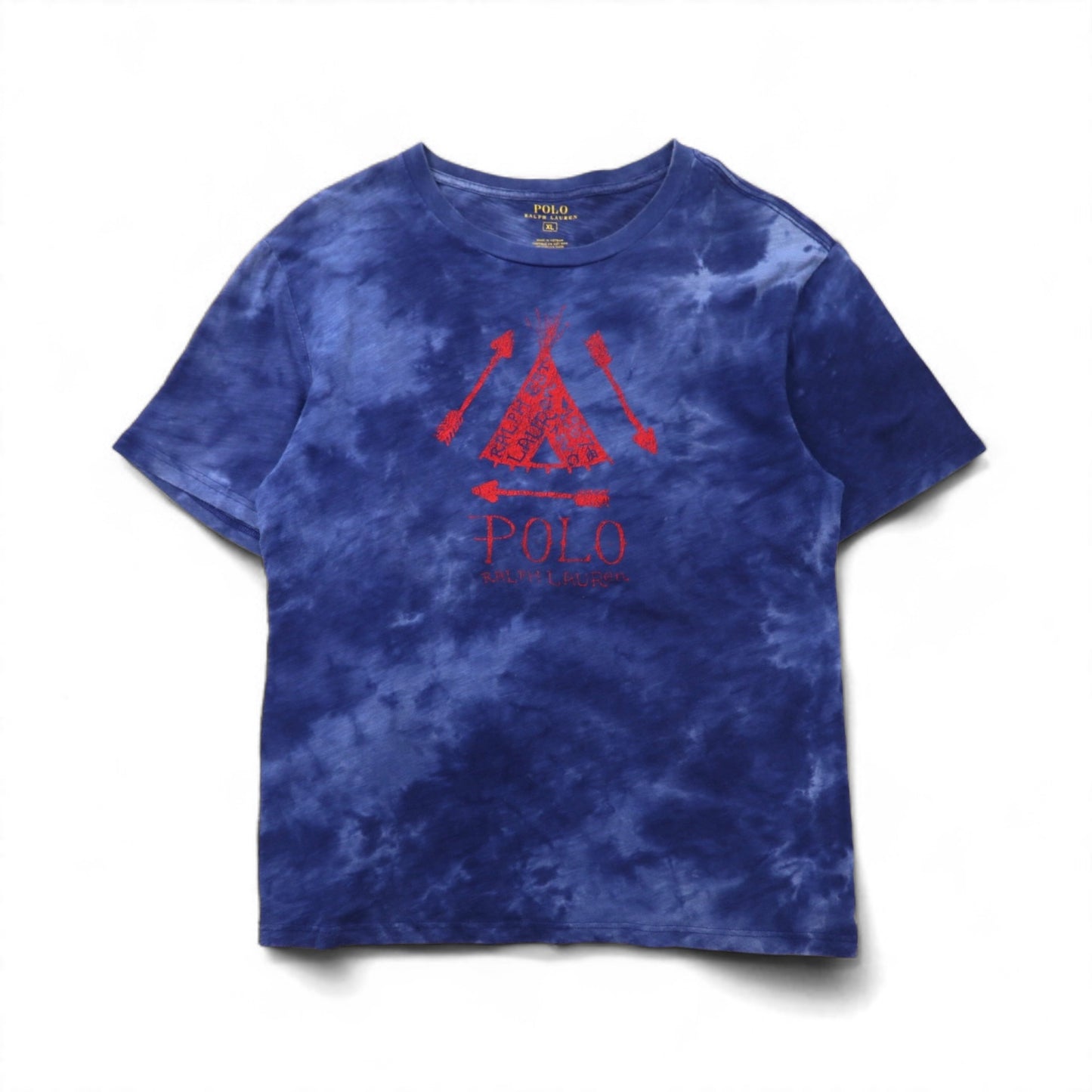 POLO RALPH  LAUREN タイダイ プリントTシャツ XL ブルー コットン