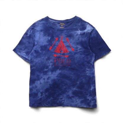 POLO RALPH  LAUREN タイダイ プリントTシャツ XL ブルー コットン