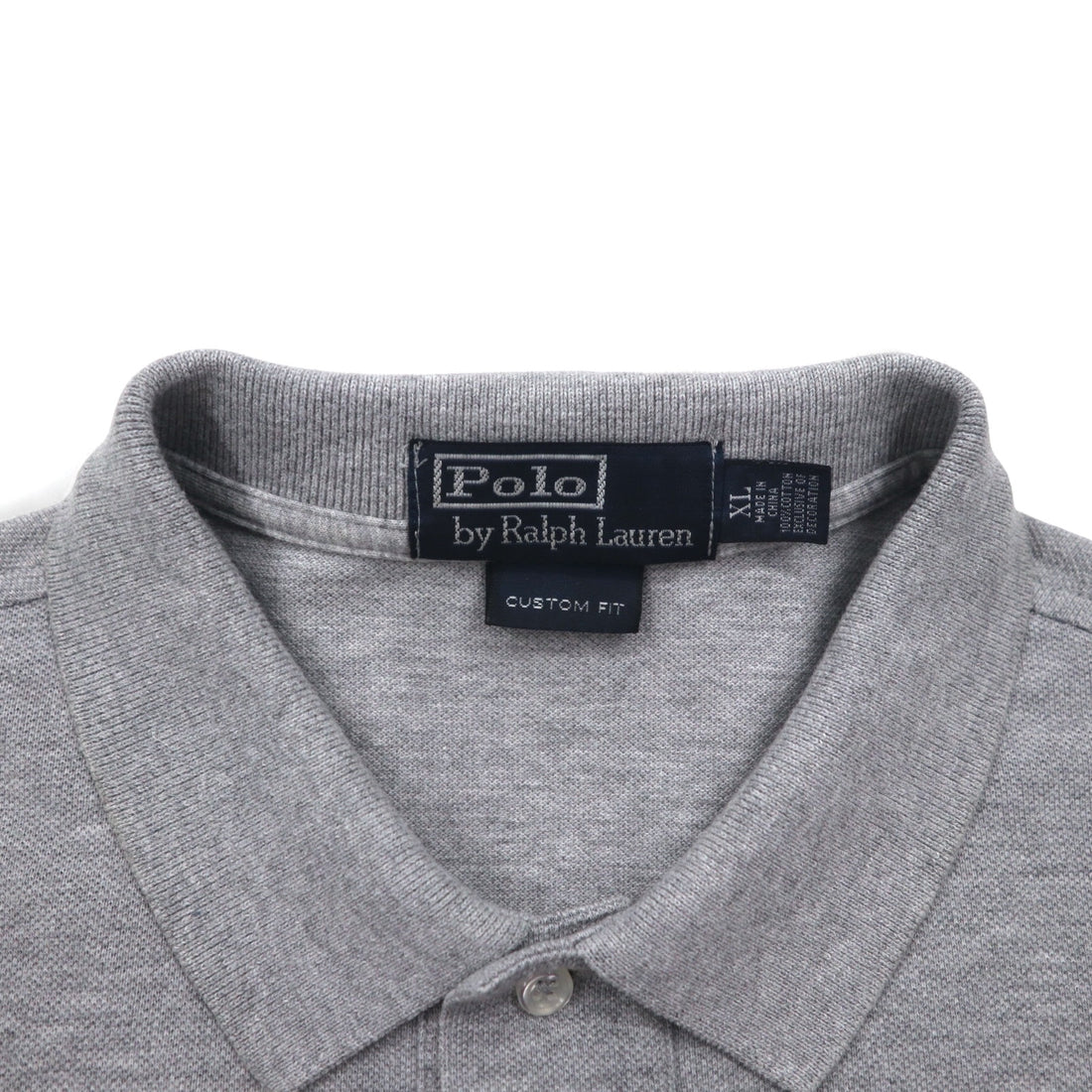 Polo by Ralph Lauren Polo Shirt, XL, Grey, Cotton, Pique, Small Pony Embroidery