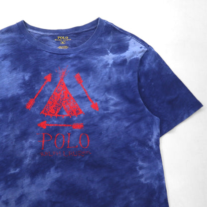 POLO RALPH  LAUREN タイダイ プリントTシャツ XL ブルー コットン