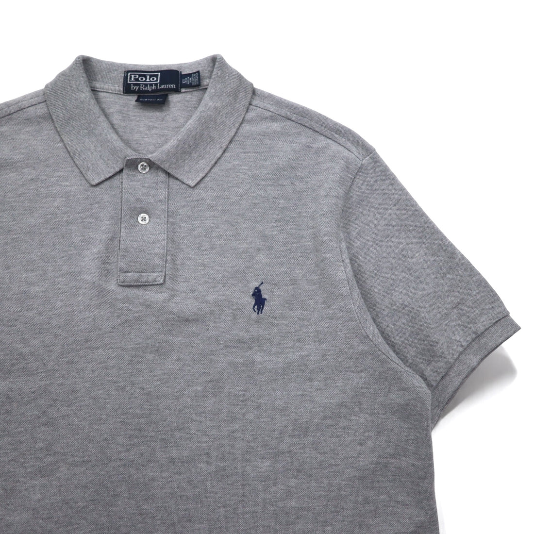 Polo by Ralph Lauren Polo Shirt, XL, Grey, Cotton, Pique, Small Pony Embroidery