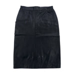 Vintage 90s Leather Skirt Giancarlo Rossi シープレザー スカート M ブラック 羊革