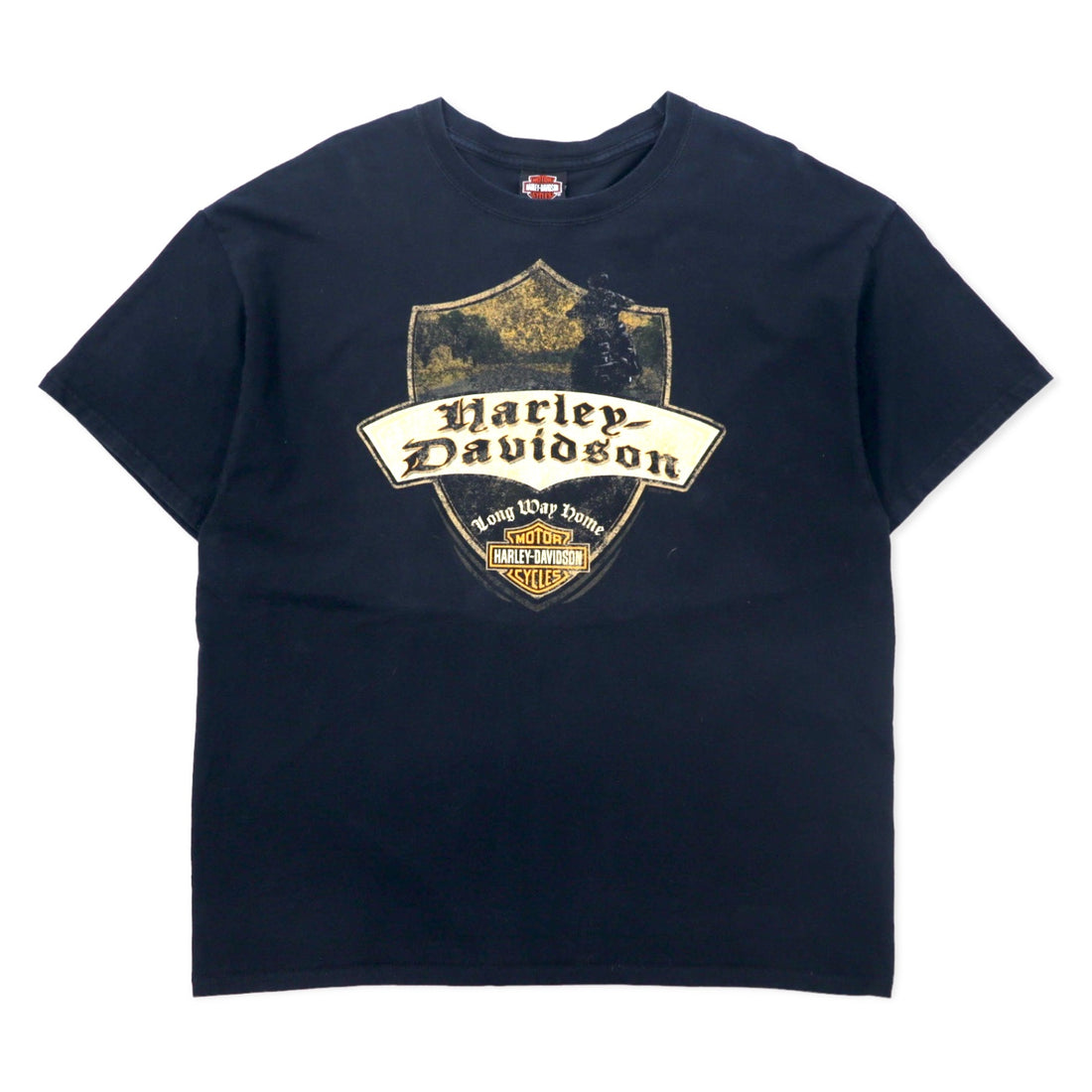 日本然リトテ-古着オンライン-HARLEY DAVIDSON ロゴプリント Tシャツ XL ブラック コットン Hanes BEEFY-T ビッグサイズ THUNDER TOWER-HARLEY DAVIDSON Logo Print T-Shirt XL Black Cotton Hanes BEEFY-T Big Size THUNDER TOWER