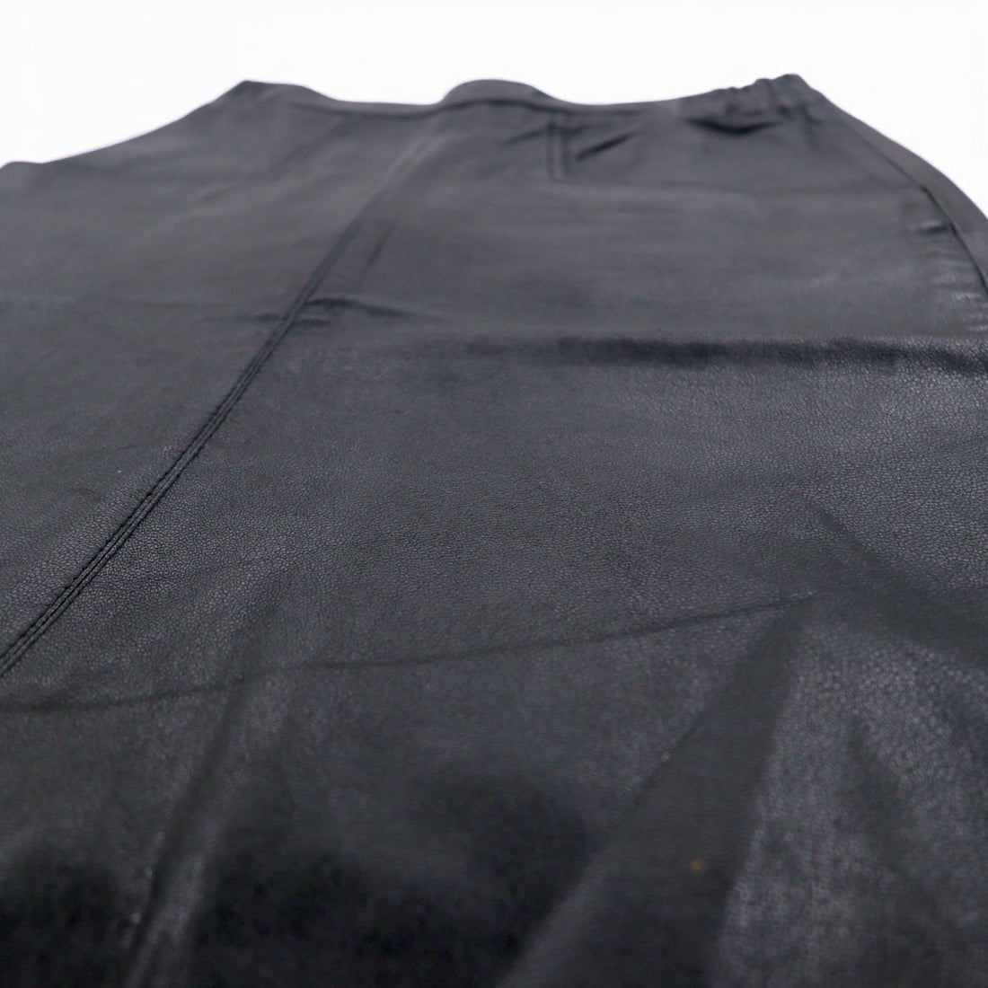 Vintage 90s Leather Skirt Giancarlo Rossi シープレザー スカート M ブラック 羊革