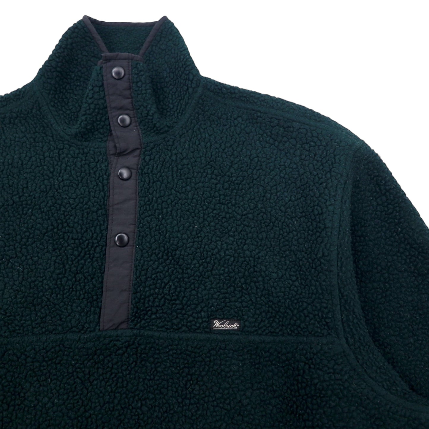 Woolrich 90年代 ハーフスナップT シェルパ POLARTEC フリースジャケット XL ブラック ポリエステル メキシコ製