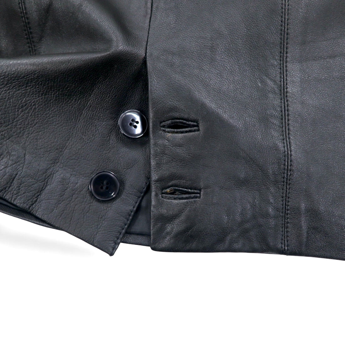 Vintage 90s Leather Skirt Giancarlo Rossi シープレザー スカート M ブラック 羊革