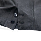 Vintage 90s Leather Skirt Giancarlo Rossi シープレザー スカート M ブラック 羊革