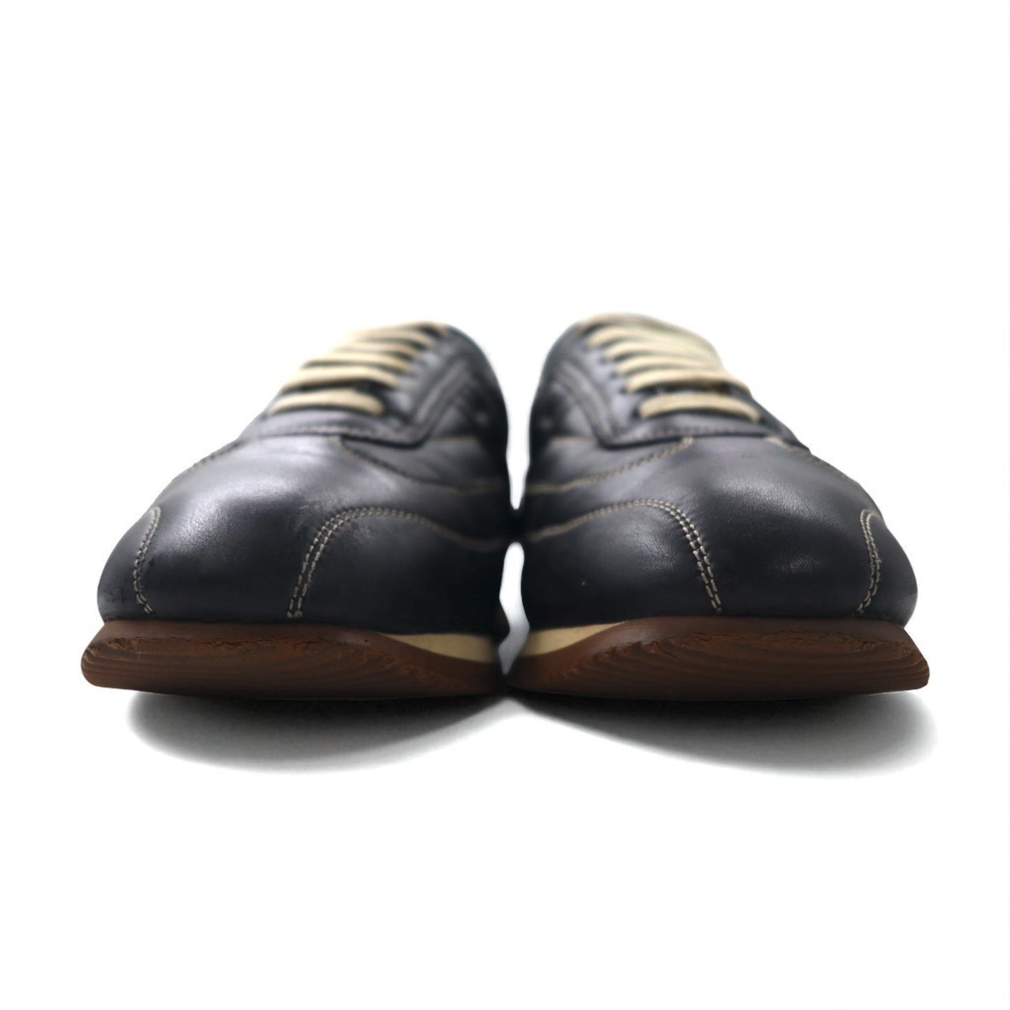 HERMES クイック Hロゴ スニーカー 26cm ブラック レザー イタリア製