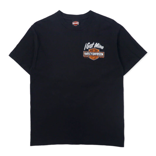 HARLEY DAVIDSON ロゴプリント Tシャツ M ブラック コットン ROSWELL, GA