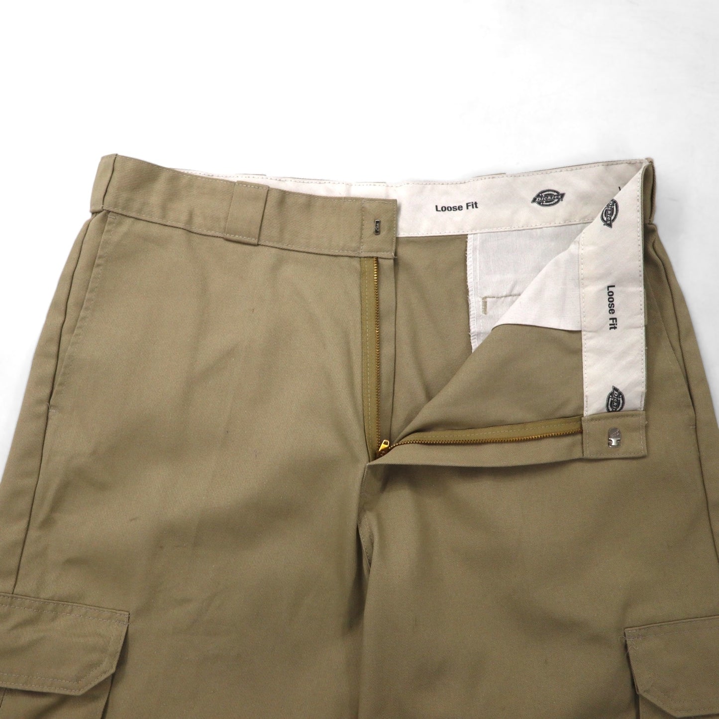 Dickies ルーズフィット Loose Fit バギー ショート カーゴパンツ ハーフパンツ XL ベージュ ポリエステル コットン 膝下丈