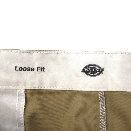 Dickies ルーズフィット Loose Fit バギー ショート カーゴパンツ ハーフパンツ XL ベージュ ポリエステル コットン 膝下丈