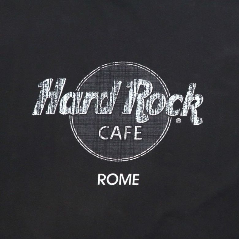 Hard Rock CAFE 90年代 プリント Tシャツ 2XL ブラック コットン ビッグサイズ ROME