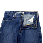 HARLEY DAVIDSON denim pants size 30 blue cotton zipper fly leather patch made in Mexico
