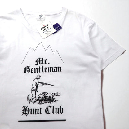 Mr. GENTLEMAN T-shirt, size M, white cotton, HUNTING MOUNTAIN TEE, unused