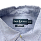 Ralph Lauren 90s Oxford Button-Down Shirt, XL, Blue, Cotton, Classic Fit, Small Pony Embroidery