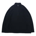 日本然リトテ-古着オンライン-HARLEY DAVIDSON ハーフジップ フリースジャケット L ブラック ポリエステル バックロゴ-HARLEY DAVIDSON half zip fleece jacket L black polyester back logo