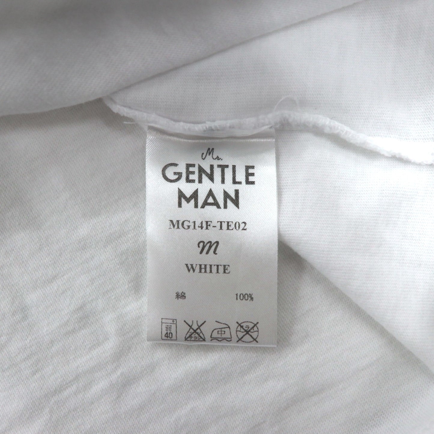 Mr. GENTLEMAN T-shirt, size M, white cotton, HUNTING MOUNTAIN TEE, unused