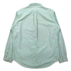 Ralph Lauren 90s Oxford Button-Down Shirt, L, Green, Cotton, Striped, Classic Fit, Small Pony Embroidery