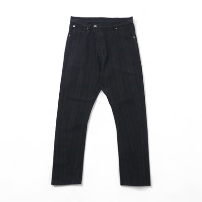 Vivienne Westwood MAN Denim Sarouel Pants, Size M, Black Jeans, Striped Cotton